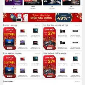 Giao diện Website Phong Vũ